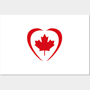 Canadian Patriot Flag Series (Heart) Posters and Art